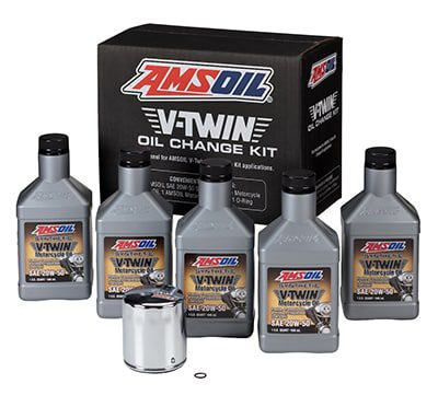 AMSOIL V-Twin motorcycle oil change for your motorcycle